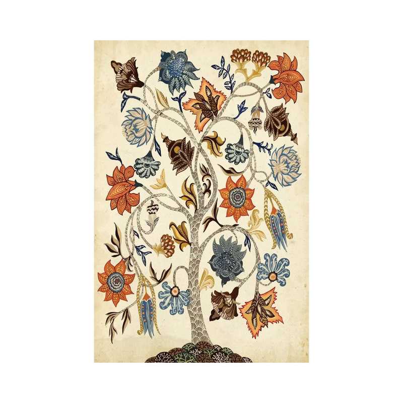 Vintage Tree Of Life by Naomi McCavitt - Wrapped Canvas Painting, 20.32 cm H x 30.48 cm W