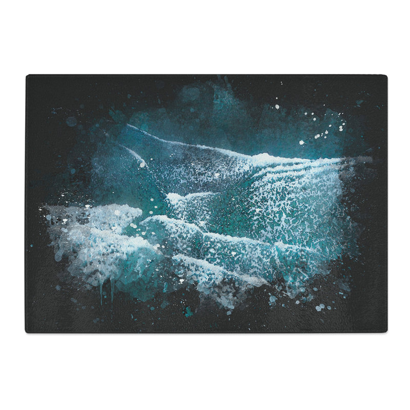 Tempered Glass San Francisco Beach Chopping Board, 28.5 cm x 39 cm