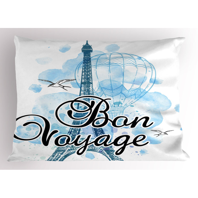 Ensemble de 2 taies décoratives Ambesonne Tour Eiffel Paris 26 po x 20 po