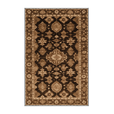 Tapis brun lavable à la machine