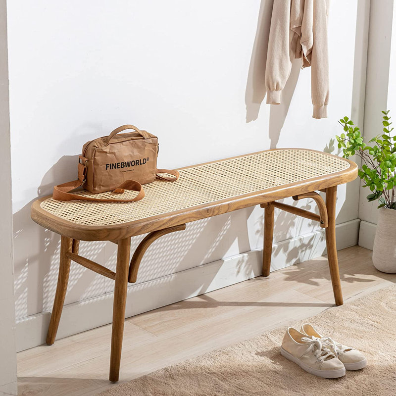 Barnicle Solid Wood Bench, Brown