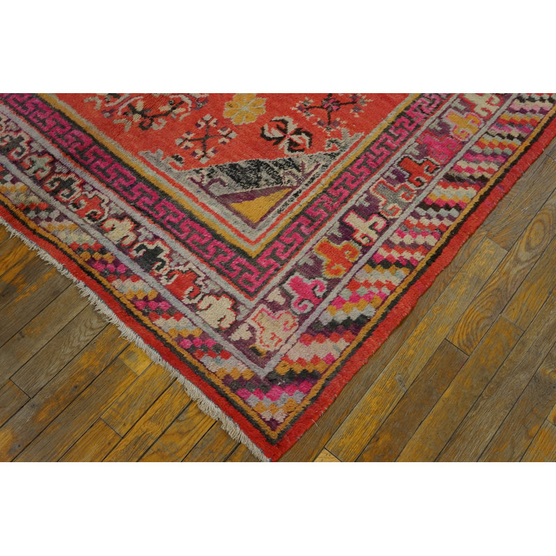 Tapis Khotan antique en laine noué à la main style rustique antique de style grenade des années 1920