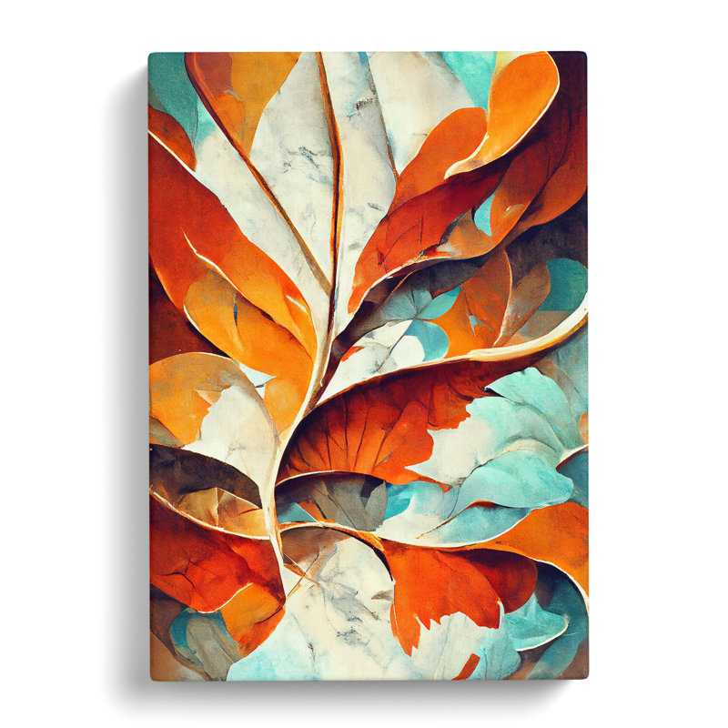 Leaf Abstract No.6 - Wrapped Canvas Print, 50cm H x 35cm W x 3cm D