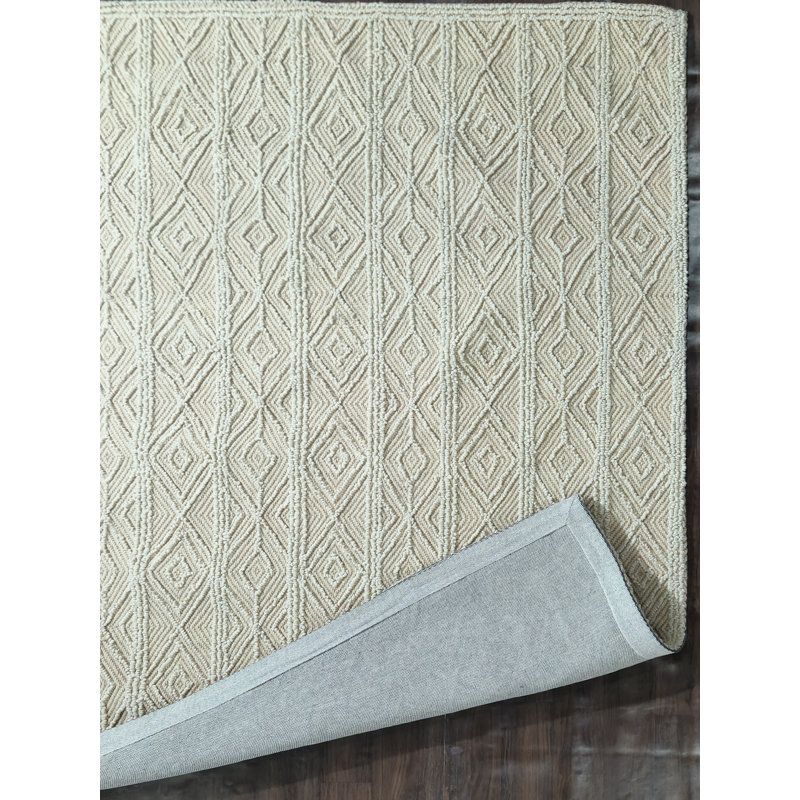 Randiel Geometric Hand Tufted Indoor / Outdoor Area Rug, Rectangle 4' x 6'