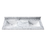 73'' W Double Marble Vanity Top