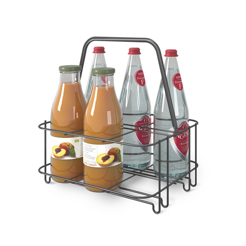 Open Shelving Wine Bottle Rack Black