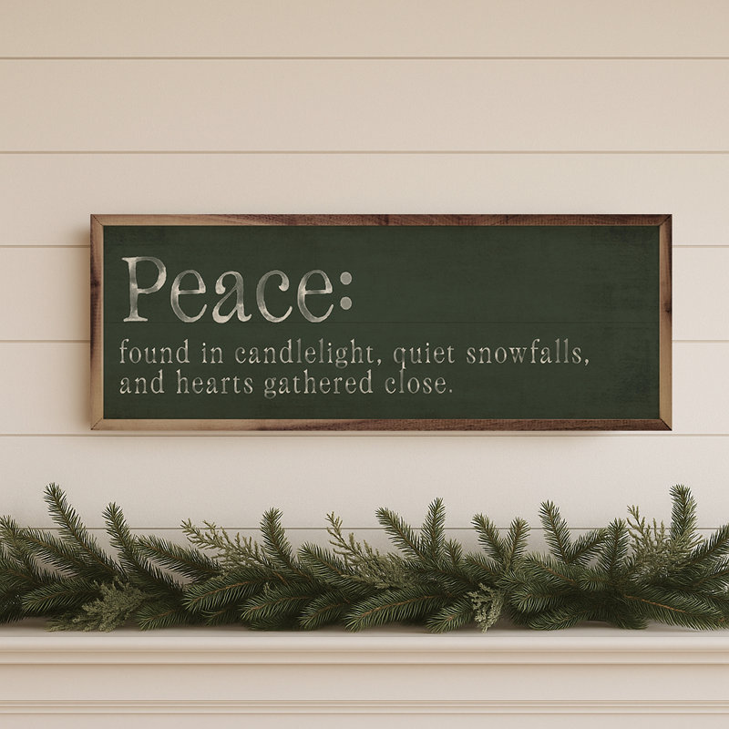 Peace Definition, 16" H x 48" W