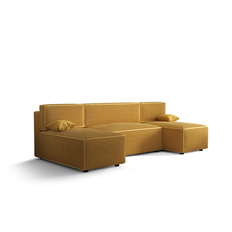 Carie 5 Seater Corner Sofa , Yellow