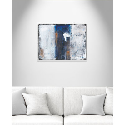 Into the Deep Blue 1 Piece Floater Frame Wall Art on Canvas
