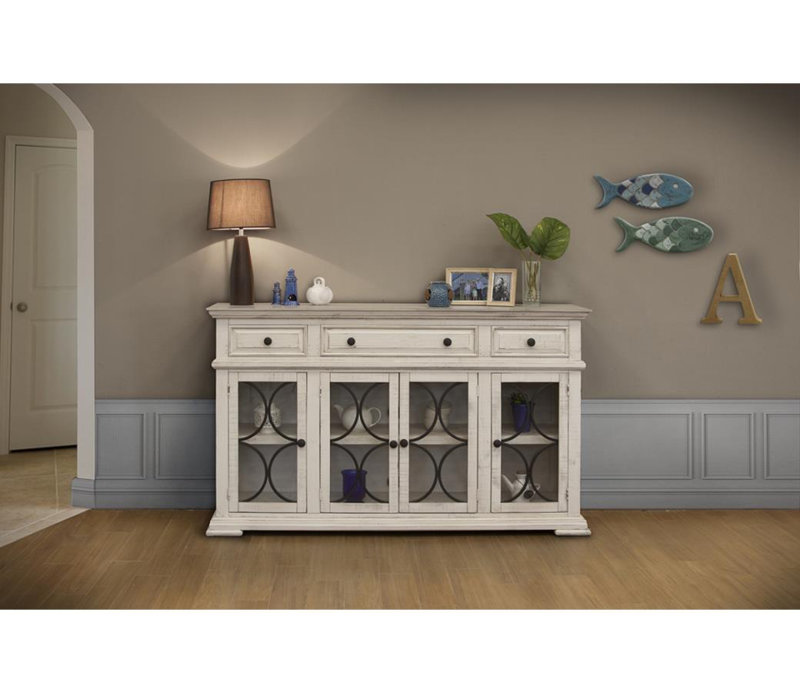 Jeterson 73.5'' Console Table, Ivory