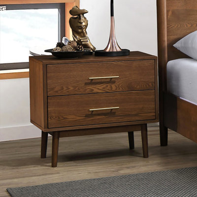 Table de chevet en noyer massif 1pc