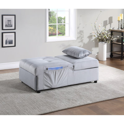 Banc de rangement à plateau relevable moderne avec lit escamotable 1 pièce Velvet
