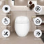Egg Shape Ceramic Toilet In Glossy White - 1.28 Single Flush, Stain, Bathroom White, Modern Artistic Design