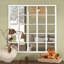 White Windowpane Wall Mirror-436968355
