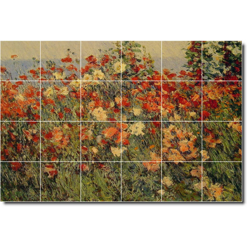 Carreau de céramique décorative 36 po x 24 po 6 po x 6 po, Jardin 04143