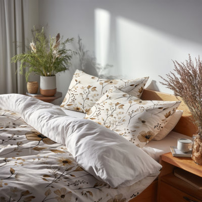 Ensemble de 6 édredons Country Farmhouse - Ensemble de literie et de coussins floraux délavés