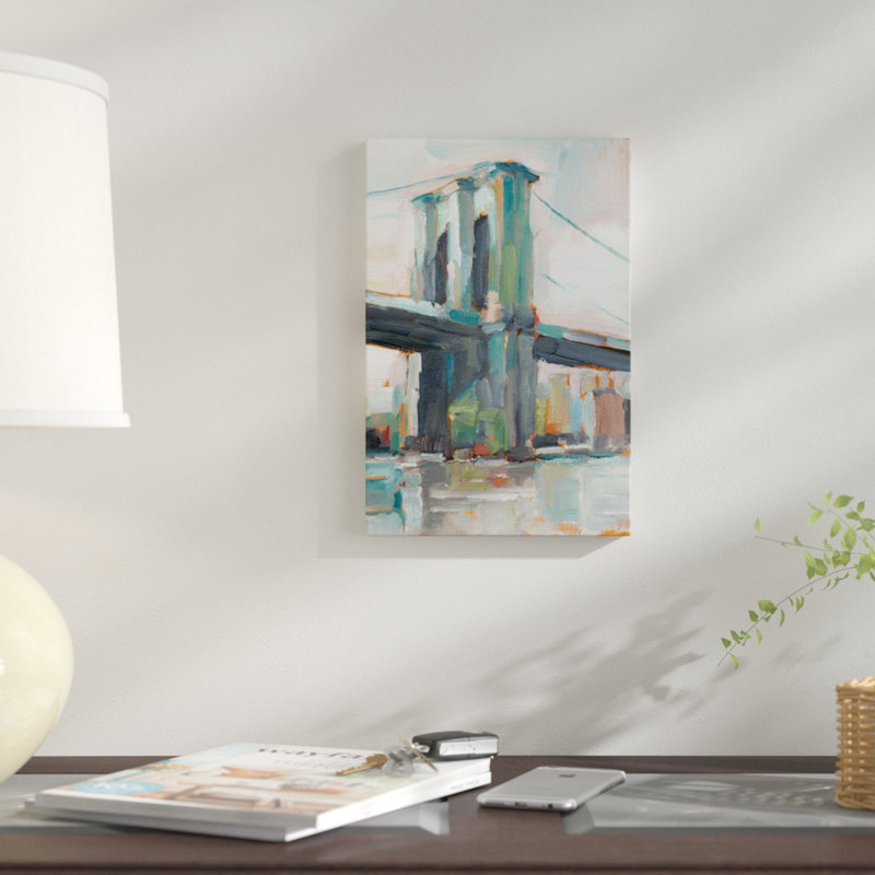« bridge ii », reproduction sur toile, H 18 po x l 12 po x P 1,5 po, Pas de tapis, Toile tendue