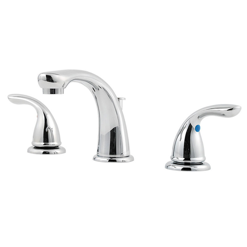 Widespread Bathroom Faucet with Drain Assembly, Polished Chrome