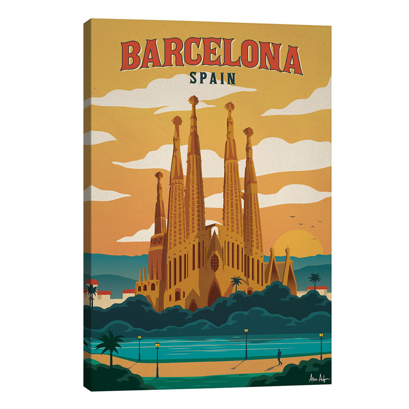 Barcelona by IdeaStorm Studios - No Frame Print on Canvas, 66.04 cm H x 45.72 cm W x 1.91 cm D
