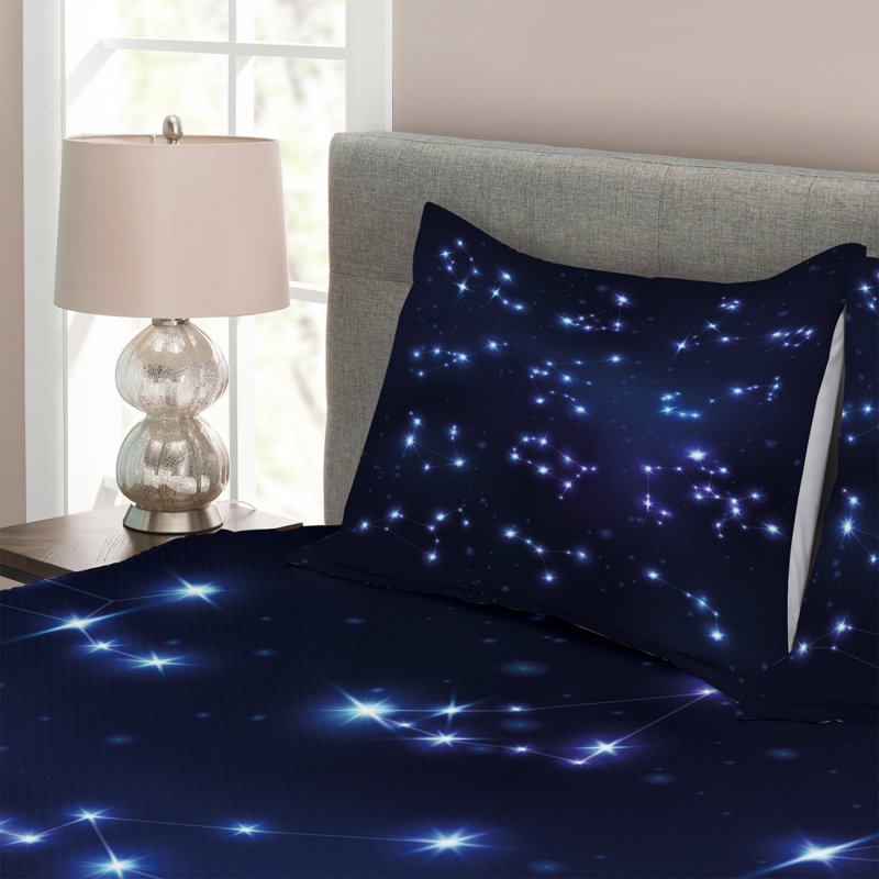 Afomia No Pattern Bedspread with Pillow Shams, 220 x 264 cm