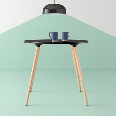 Truett Round Solid Wood Base Dining Table