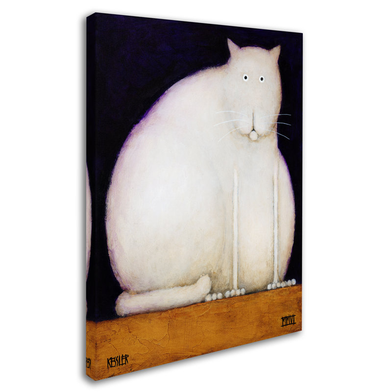 «Fat Cat» d'Izampo, reproduction sur toile tendue, H 32 po x l 24 po