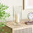 Perry And Grey Glass Ribbed Candle Holder With Elevated Base-1714852045