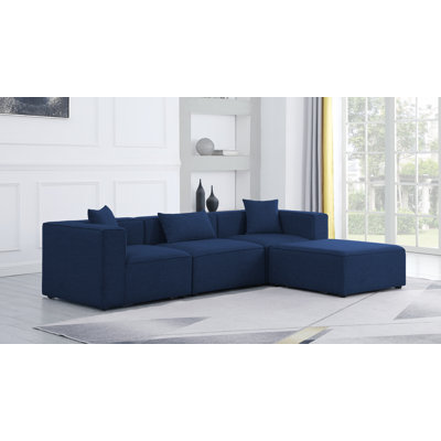 Canapé modulaire réversible de 108 po de large avec repose-pieds