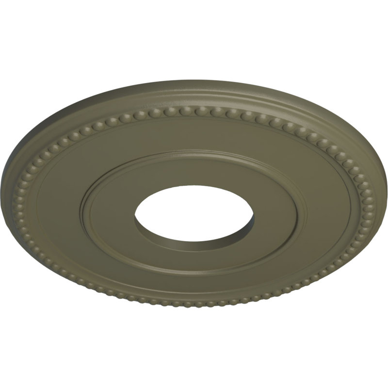 Médaillon de plafond Endurathane Bradford, DO 12 1/2 po x P 3 7/8 po x P 3/4 po (convient aux auvents jusqu'à 6 5/8 po), finition en pierre spartan peinte à la main