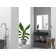 Pyramid 24" Rectangular Solid Surface Wall Mount Bathroom Sink and LED Mirror Combo