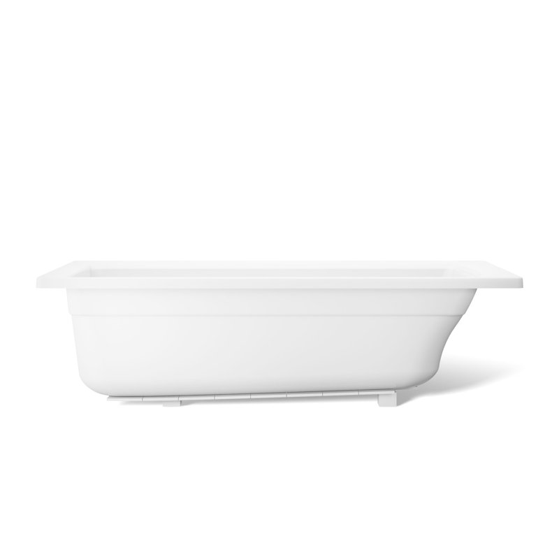 Archer 66" x 32" Drop In Soaking Acrylic Bathtub, White