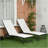 Outsunny Chaise Lounge Outdoor, 2 Piece Lounge Chair With Wheels, Tanning Chair With 5 Adjustable Positions For Patio, Beach, Yard, Pool, Cream White-1394373622