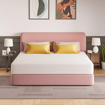 Medium Firm Memory Foam Mattresses With Tencel Cover, Green Tea/Gel Bed-Mattress In Box, Firm-Mattress For Back Pain by Ebern Designs