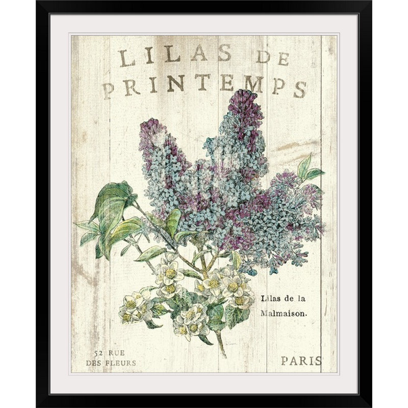 « lilas de printemps » par sue schlabach, impression, Cadre noir, H 23 po x l 20 po x p 1 po