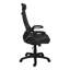 Chaise de bureau, hauteur réglable, pivotante, ergonomique, accoudoirs, bureau d'ordinateur, bureau, aspect cuir noir, métal noir, contemporain, moderne
