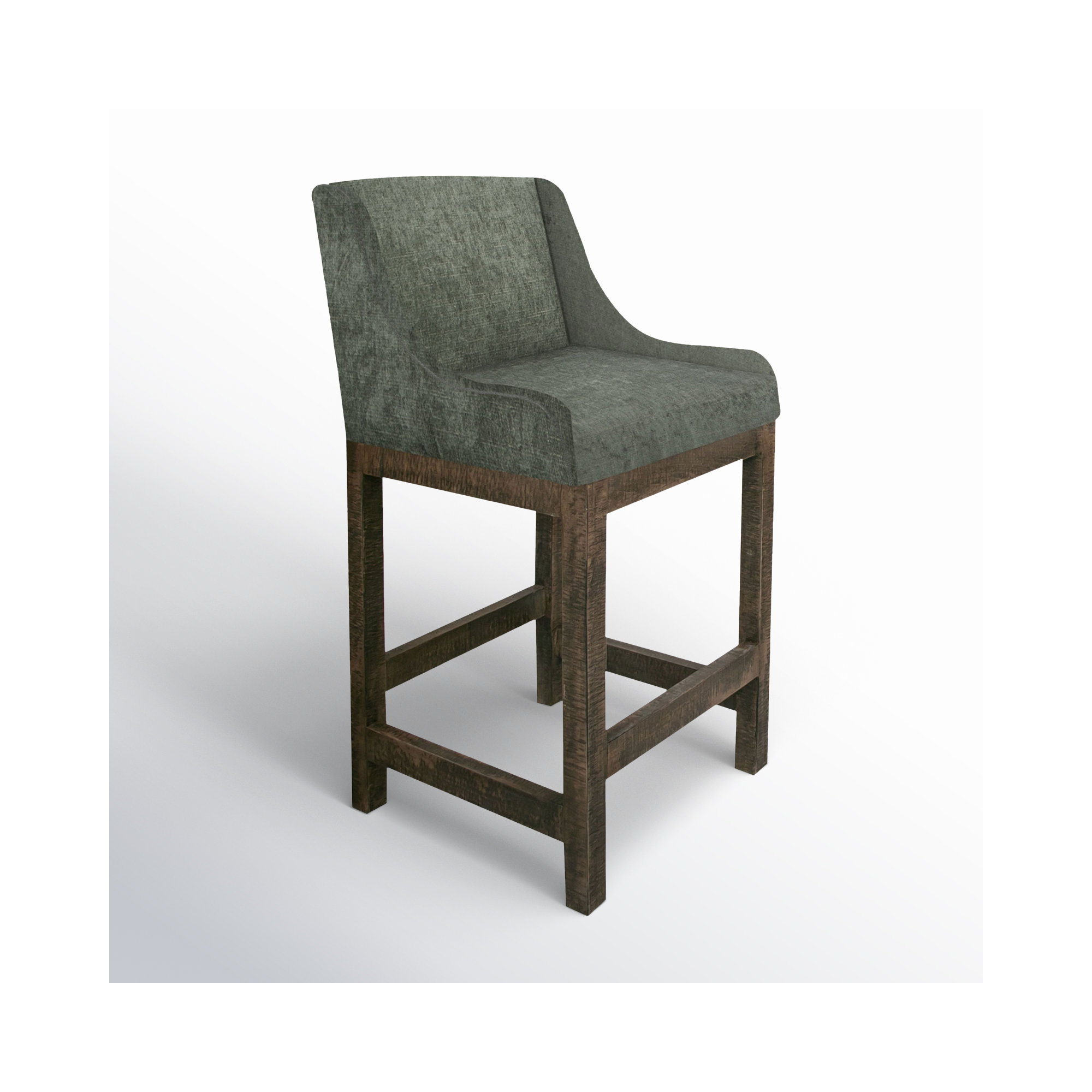 Arlinda Upholstered Stool, Bar Stool (30” Seat Height), Olive