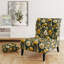 Fauteuil de chambre rembourré bohème et éclectique