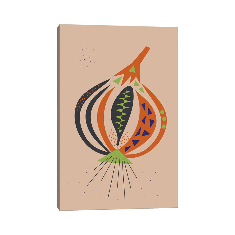 Onion by Flatowl - Wrapped Canvas Painting, 30.48 cm H x 45.72 cm W