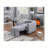Zoey 33.25" Light Gray Linen Convertible Sleeper Chair with Side Pocket