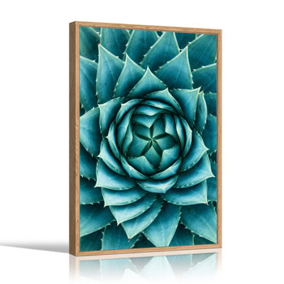 Art mural sur toile bleu sarcelle