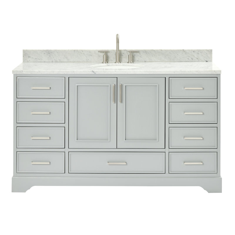 Meuble-lavabo simple avec plateau Abita 61, Gris