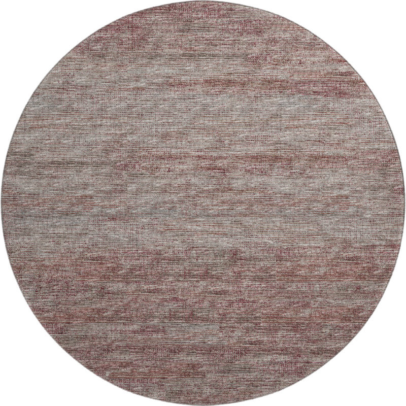 Premium Machine Washable Mayfield Burgundy Rug, Round 8'
