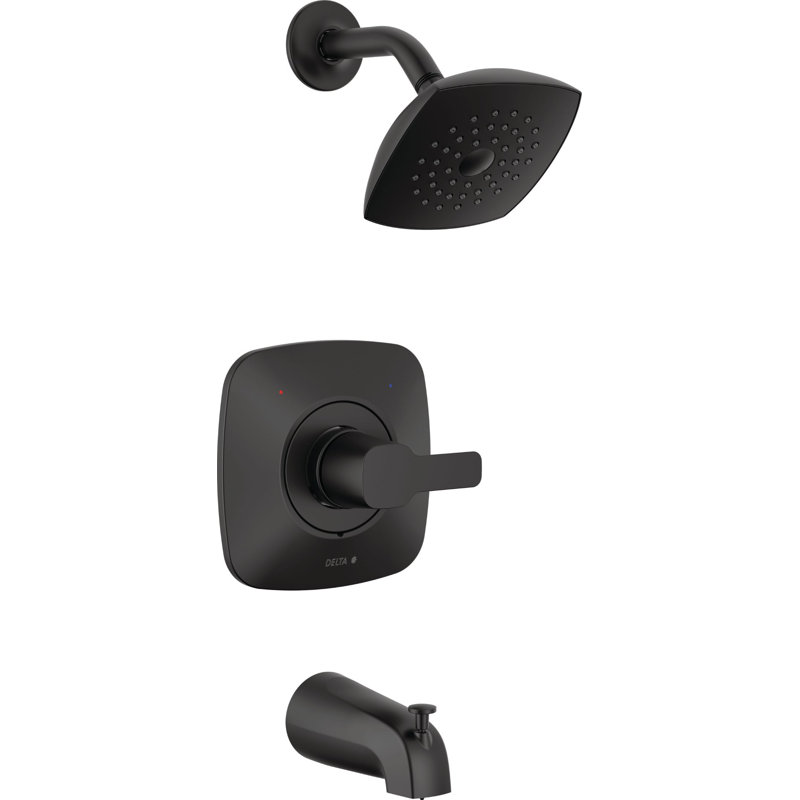 Garniture de douche et de baignoire Modern Series 14 Modern, Noir mat