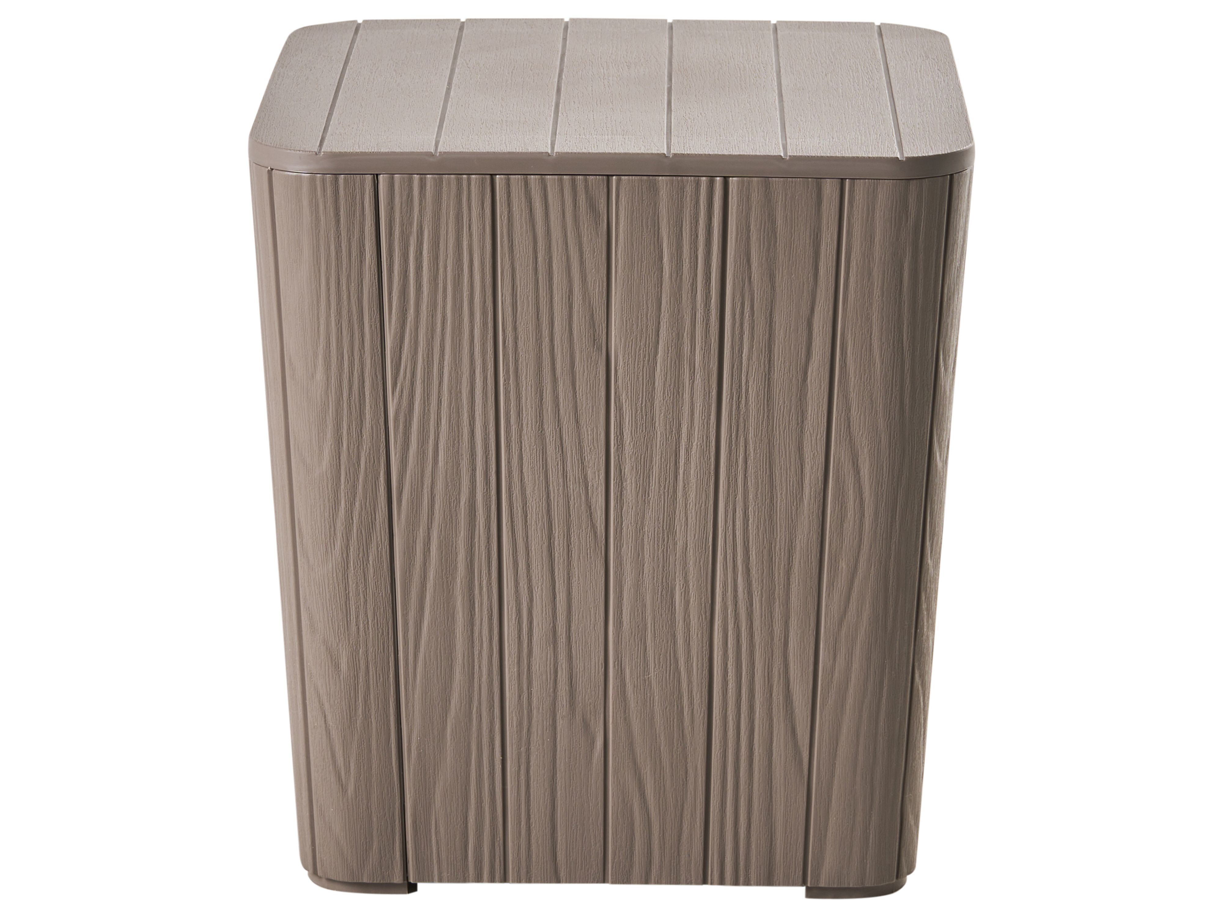 Beliani Aufbewahrungsbox Aus Kunststoff – Taupe, 40 X 40 X 42 Cm, 50 Liter, Wetterfest, Für Kissen