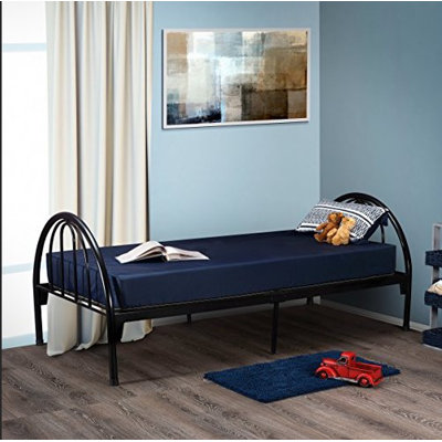 6 Inch Foam Mattress with Blue Nylon Water Resistant Cover Queen