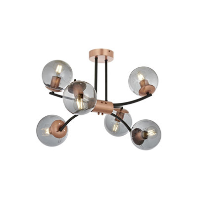 Glass Semi Flush Mount