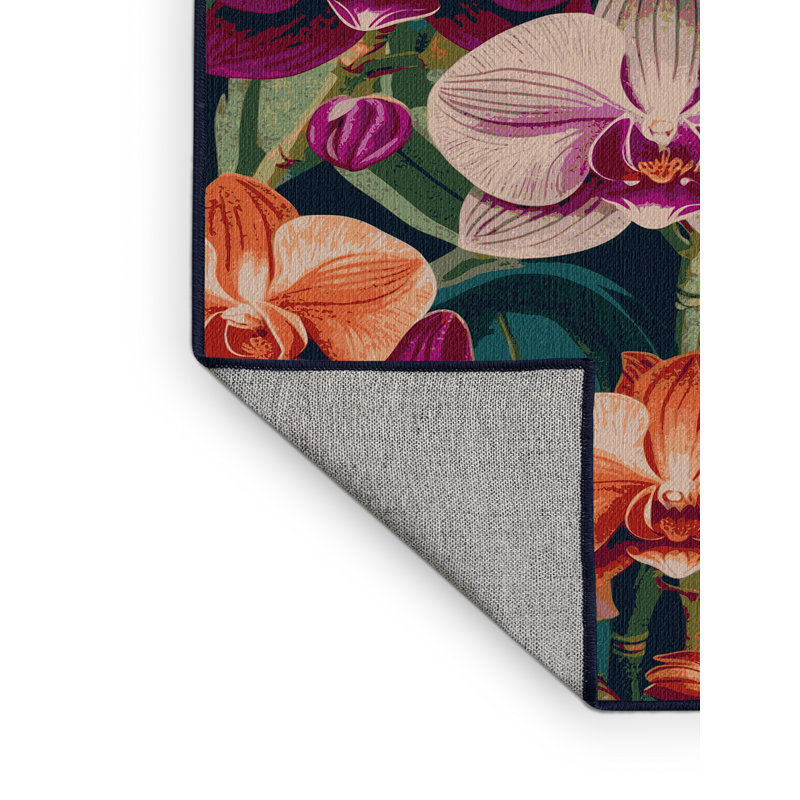 Tapis mauve lavable à la machine, Rectangle 3 pi x 5 pi