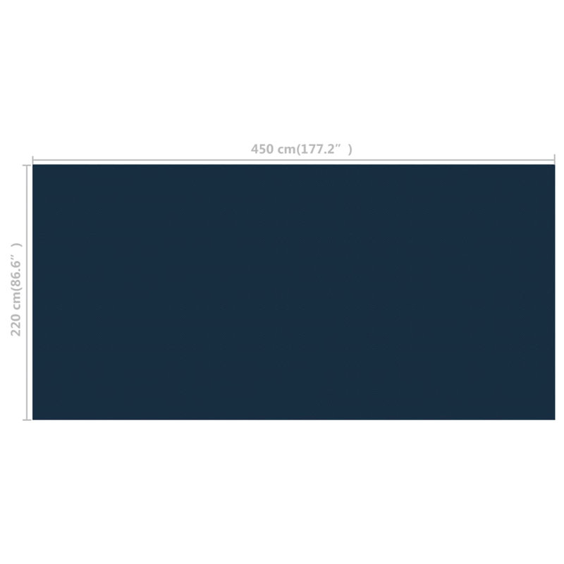 Couvercle de spa bleu, Noir, H 86,6 po x l 177,2 po