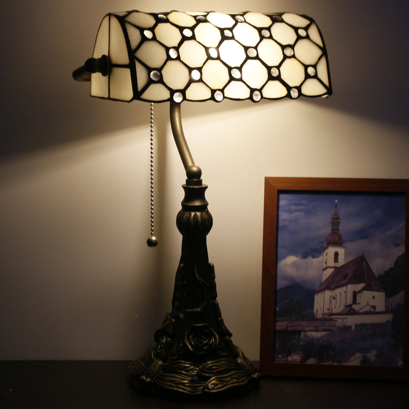 Nisa Resin Bankers Lamp
