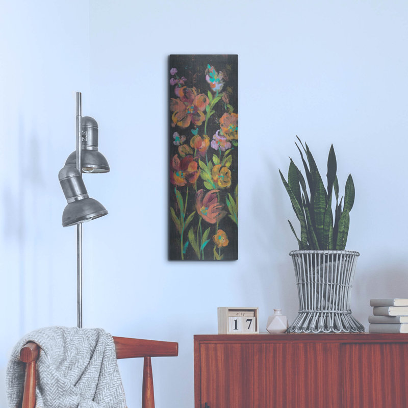 "Juillet jardin trio II" par Silvia Vassileva, H 36 po x l 12 po